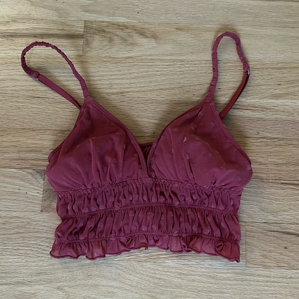 pink crop top